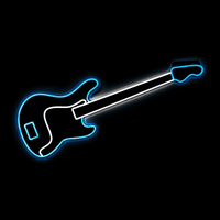 'Bass Guitar' Neon LED Sign - Wall Mounted - Locomocean Ltd