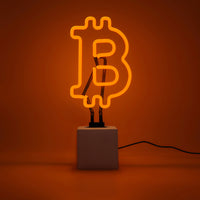 Bitcoin: Concrete Base Glass Neon