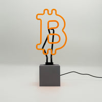 Bitcoin: Concrete Base Glass Neon