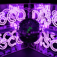 Purple 'Disco' Acrylic Box Neon Light - Locomocean Ltd