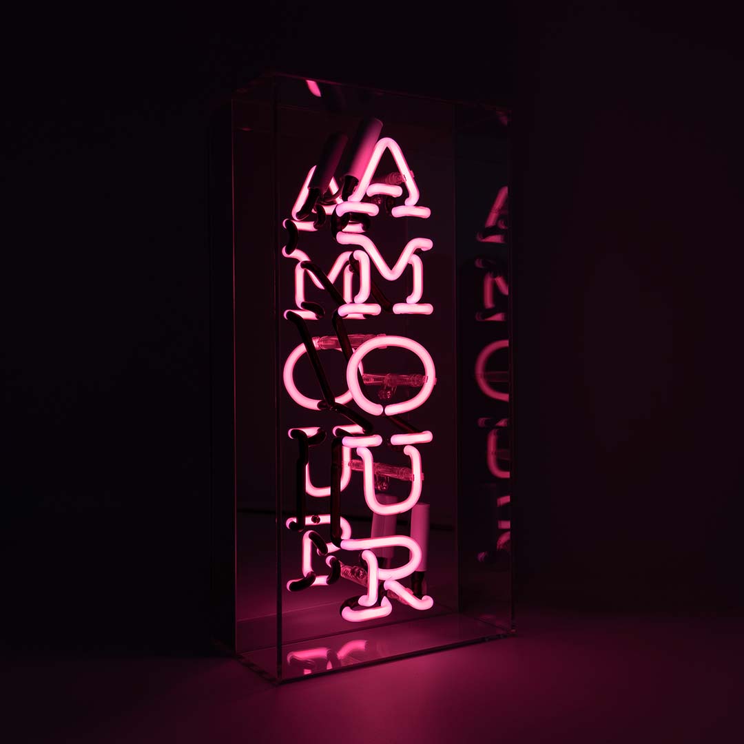 'Amour' Glass Neon Sign - Locomocean Ltd