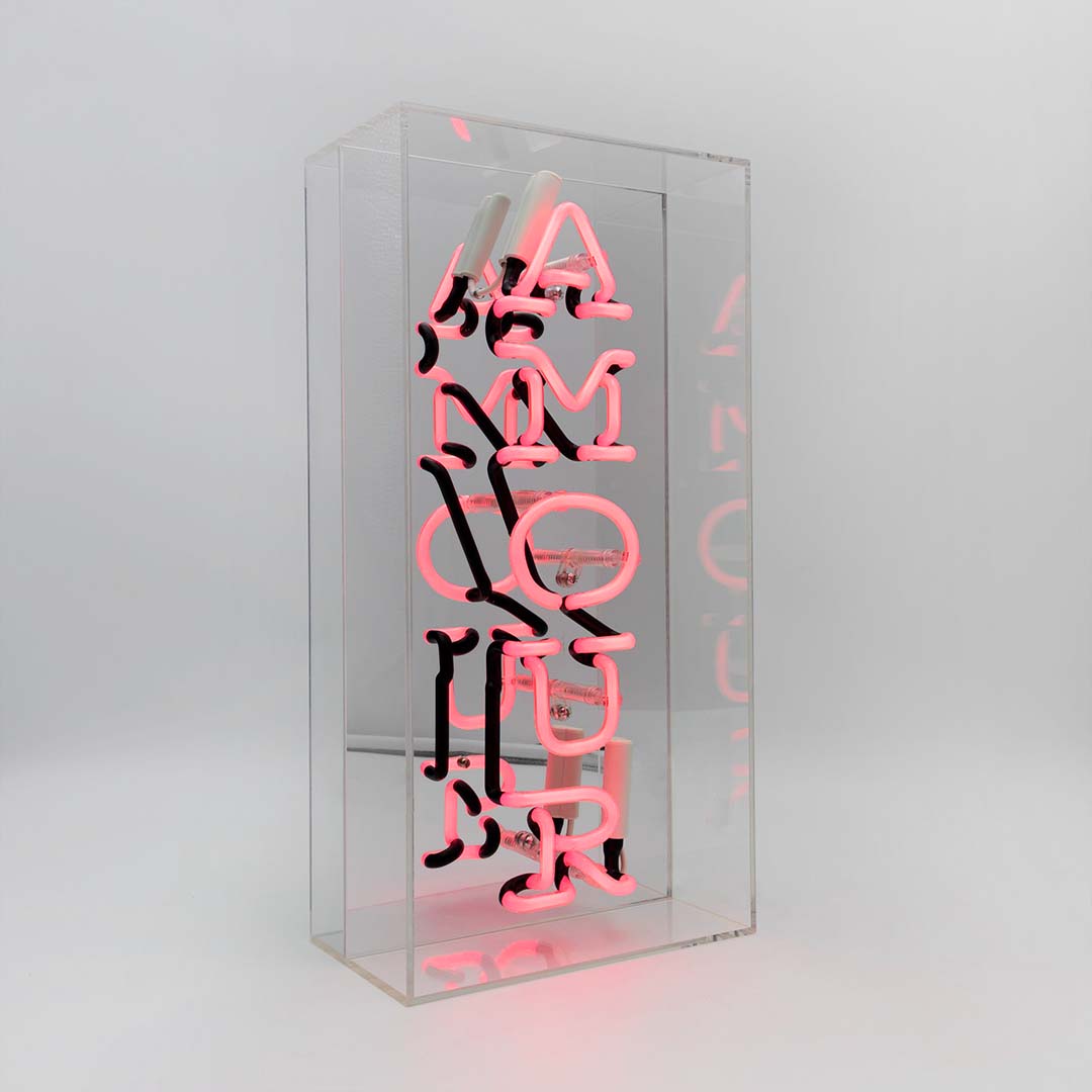 'Amour' Glass Neon Sign - Locomocean Ltd