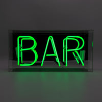 'Bar' Glass Neon Sign - GREEN - Locomocean Ltd