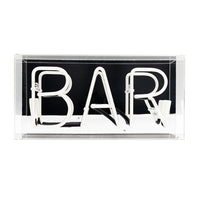 'Bar' Glass Neon Sign - PINK - Locomocean Ltd