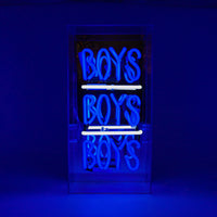 'Boys Boys Boys' Glass Neon Sign - Locomocean Ltd