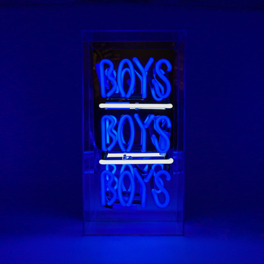 'Boys Boys Boys' Glass Neon Sign - Locomocean Ltd