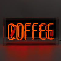 'Coffee' Glass Neon Sign - Orange - Locomocean Ltd