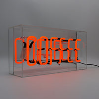 'Coffee' Glass Neon Sign - Orange - Locomocean Ltd