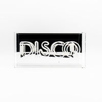 'Disco' Glass Neon Sign - Blue - Locomocean Ltd