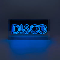 'Disco' Glass Neon Sign - Blue - Locomocean Ltd