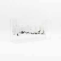 'Disco' Glass Neon Sign - Blue - Locomocean Ltd