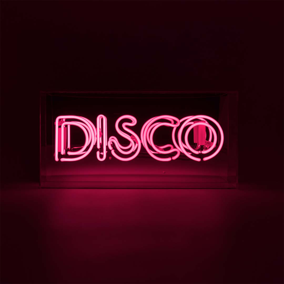 Disco' Glass Neon Sign - Pink - Locomocean Ltd