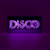 Purple 'Disco' Acrylic Box Neon Light - Locomocean Ltd