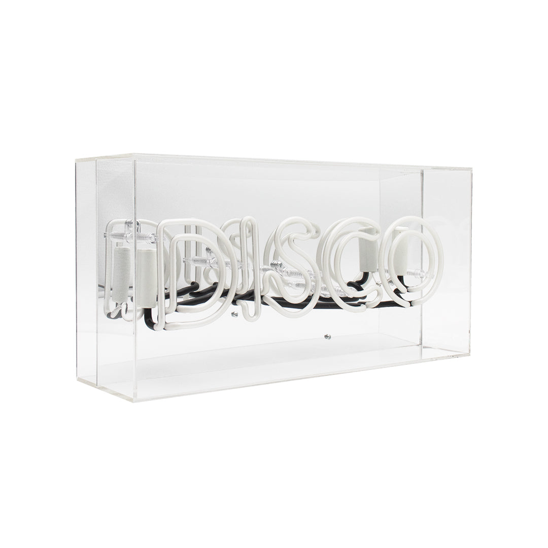 Purple 'Disco' Acrylic Box Neon Light - Locomocean Ltd