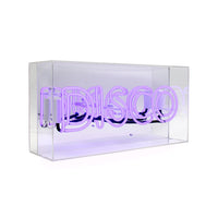 Purple 'Disco' Acrylic Box Neon Light - Locomocean Ltd