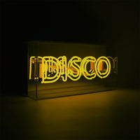 'Disco' Glass Neon Sign - Yellow - Locomocean Ltd