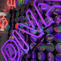 'Diva' Glass Neon Sign with Sequins - Locomocean Ltd