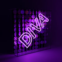 'Diva' Glass Neon Sign with Sequins - Locomocean Ltd