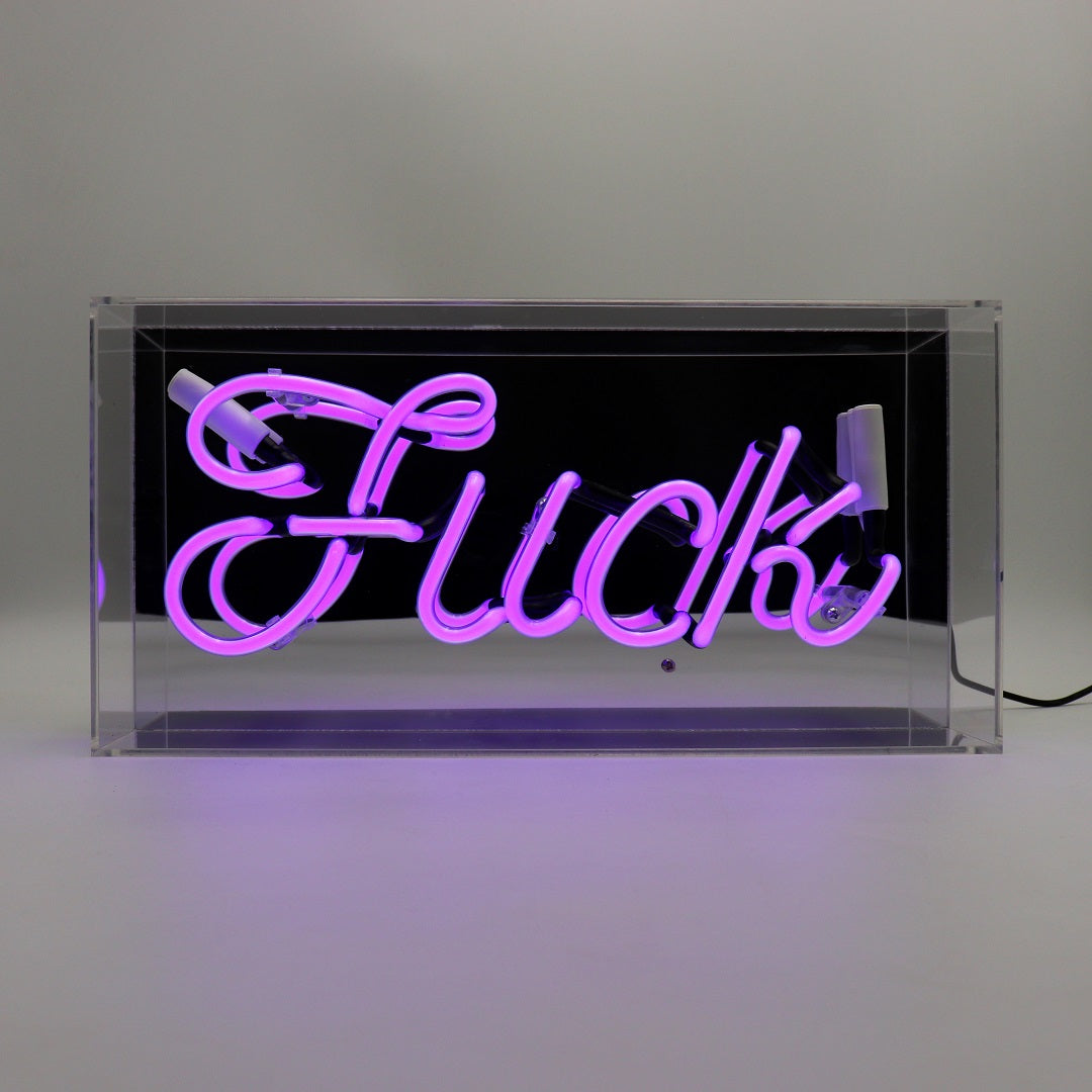 'Fuck' Glass Neon Sign - Locomocean Ltd