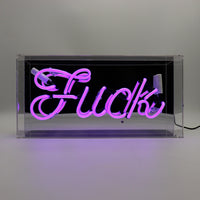 'Fuck' Glass Neon Sign - Locomocean Ltd