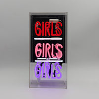 'Girls Girls Girls' Glass Neon Sign - Locomocean Ltd