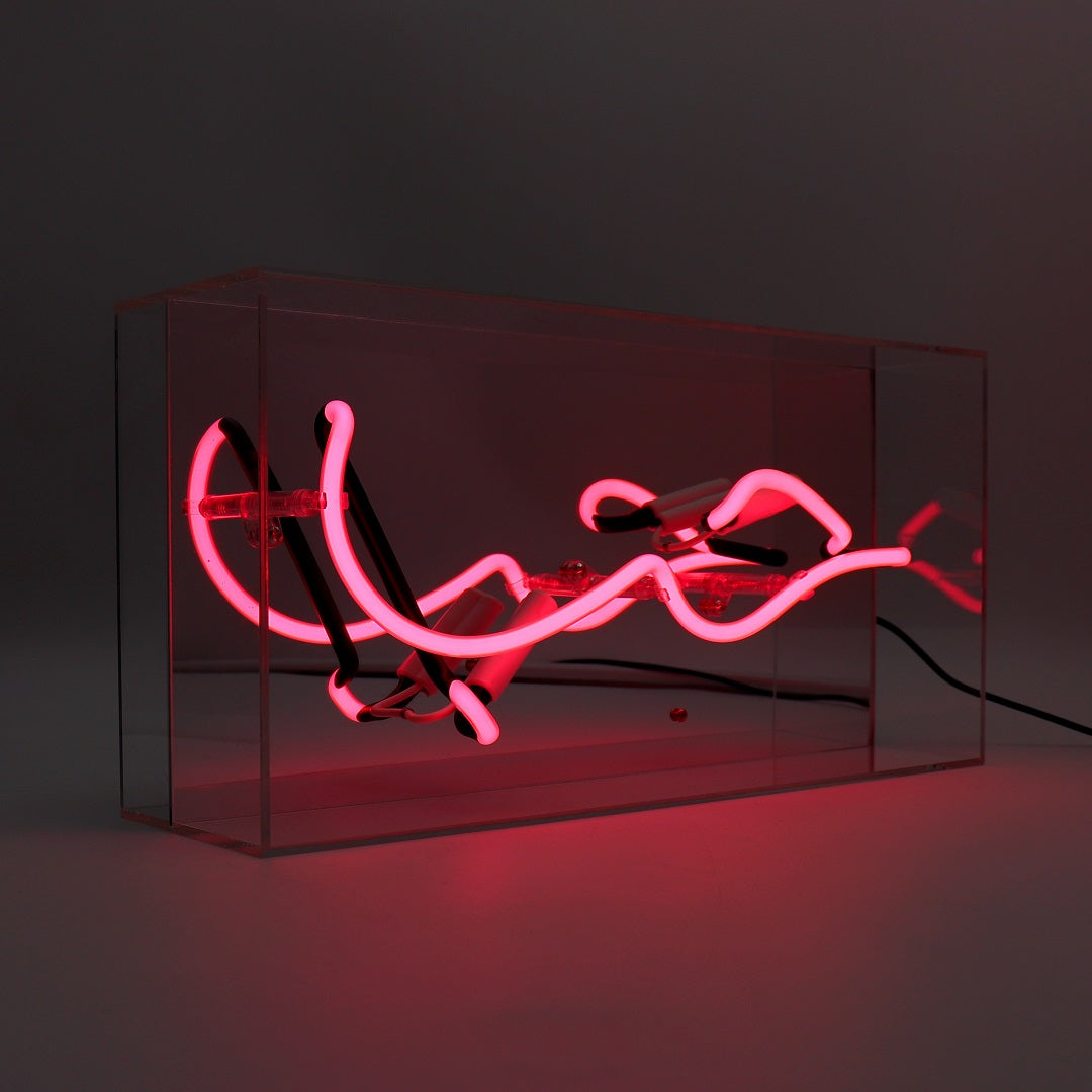 'HUB (Love in Arabic)' Glass Neon Sign - Locomocean Ltd