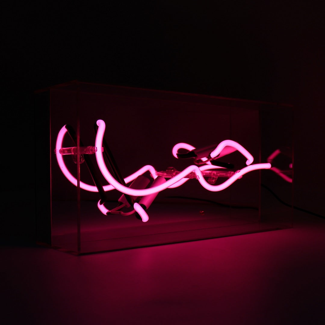'HUB (Love in Arabic)' Glass Neon Sign - Locomocean Ltd