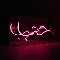 'HUB (Love in Arabic)' Glass Neon Sign - Locomocean Ltd