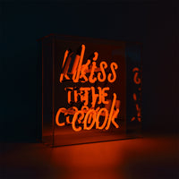 'Kiss the Cook' Glass neon Sign - Orange - Locomocean Ltd