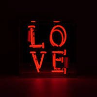 'Love' Glass Neon Sign - Red - Locomocean Ltd