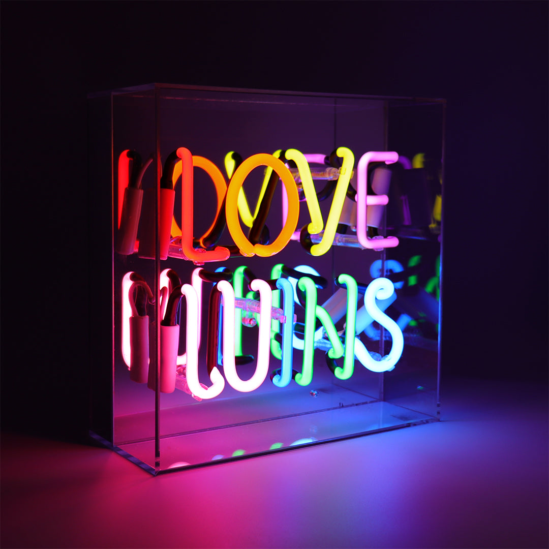 'Love Wins' Acrylic Box Neon Light - Locomocean Ltd