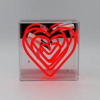 'Heart' Mini Glass Neon Sign - Locomocean Ltd