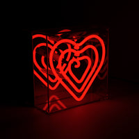 'Heart' Mini Glass Neon Sign - Locomocean Ltd