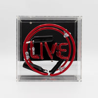 'Live' Mini Glass Neon Sign - Locomocean Ltd