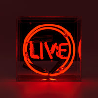'Live' Mini Glass Neon Sign - Locomocean Ltd