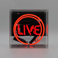'Live' Mini Glass Neon Sign - Locomocean Ltd