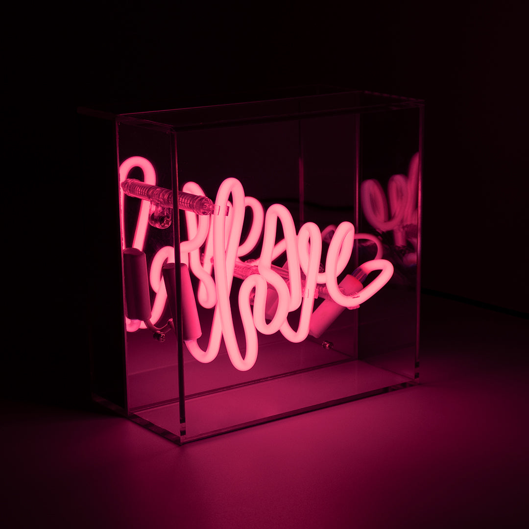 'Love' Mini Glass Neon Sign - Locomocean Ltd