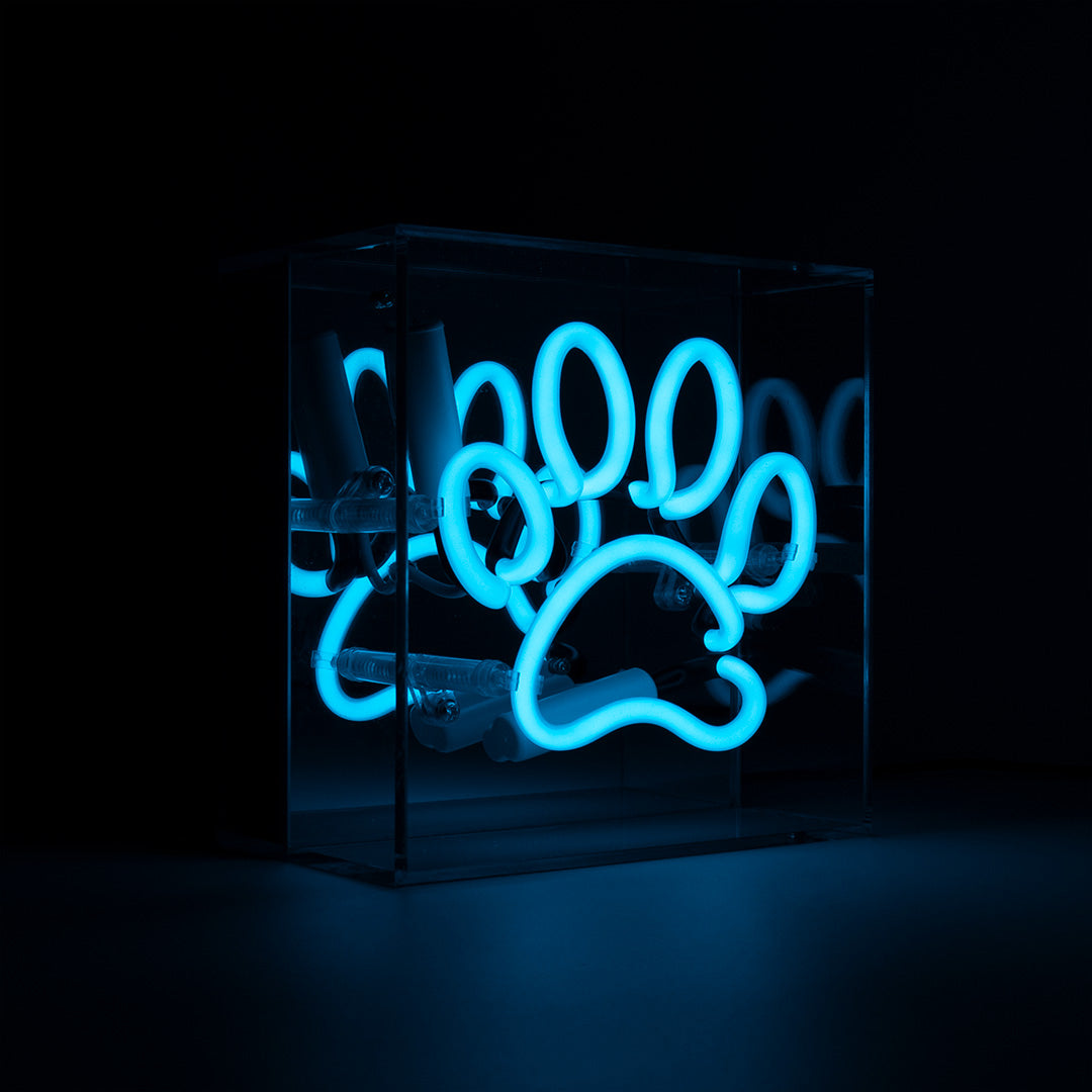'Paw' Mini Glass Neon Sign - Locomocean Ltd