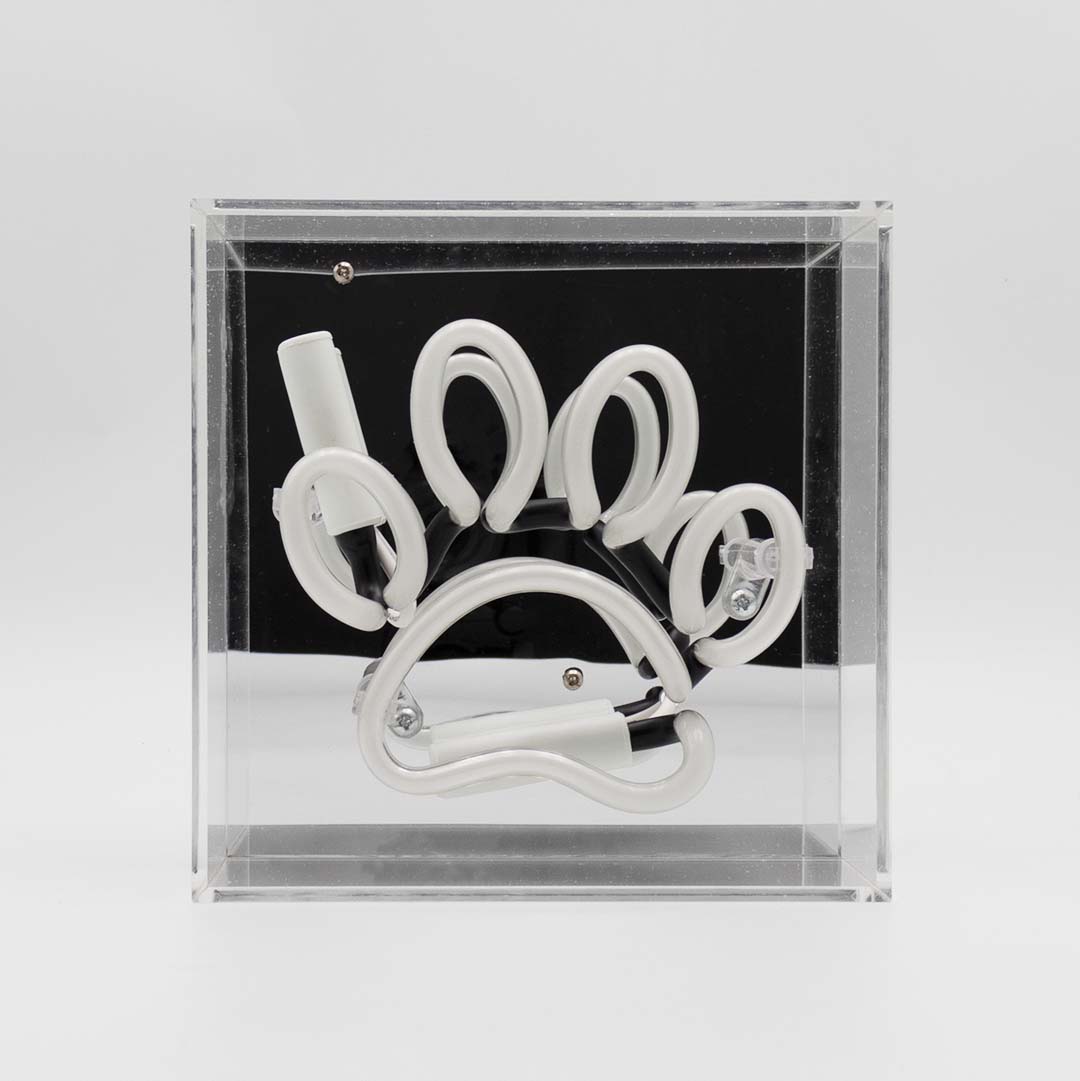 'Paw' Mini Glass Neon Sign - Locomocean Ltd