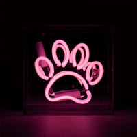 'Paw' Mini Glass Neon Sign - Locomocean Ltd
