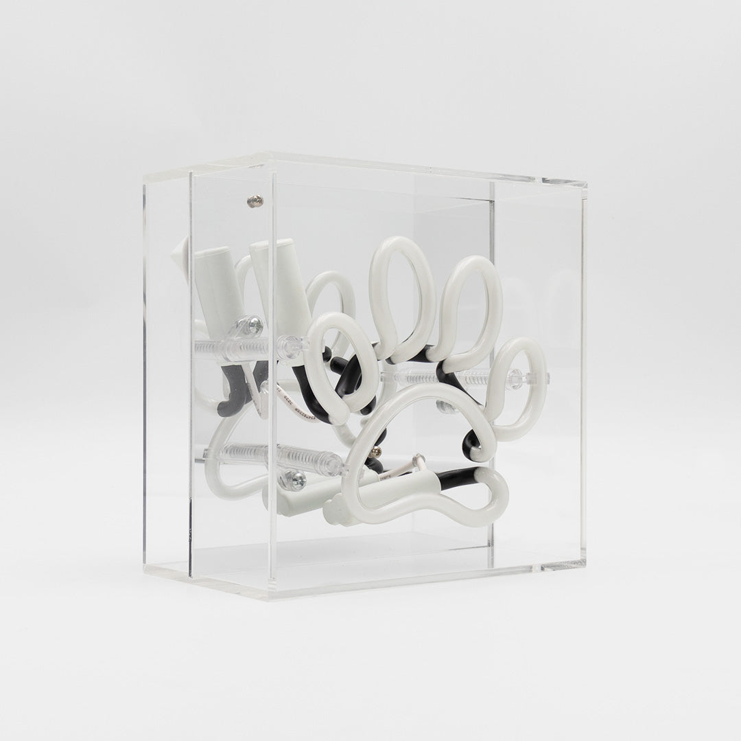 'Paw' Mini Glass Neon Sign - Locomocean Ltd