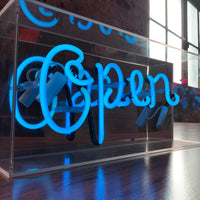 'Open' Acrylic Box Neon Light - Locomocean Ltd