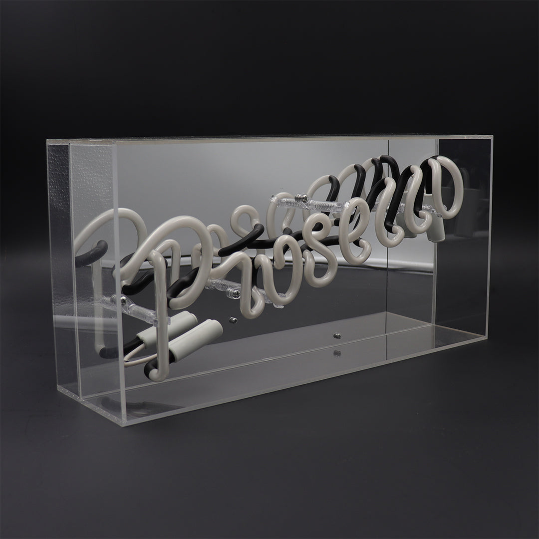 'Prosecco' Acrylic Box Neon Light - Locomocean Ltd