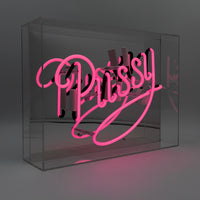 'Pussy' Glass Neon Sign - Pink - Locomocean Ltd