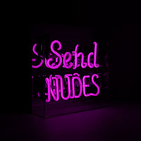 'Send Nudes' Glass Neon Sign - Locomocean Ltd
