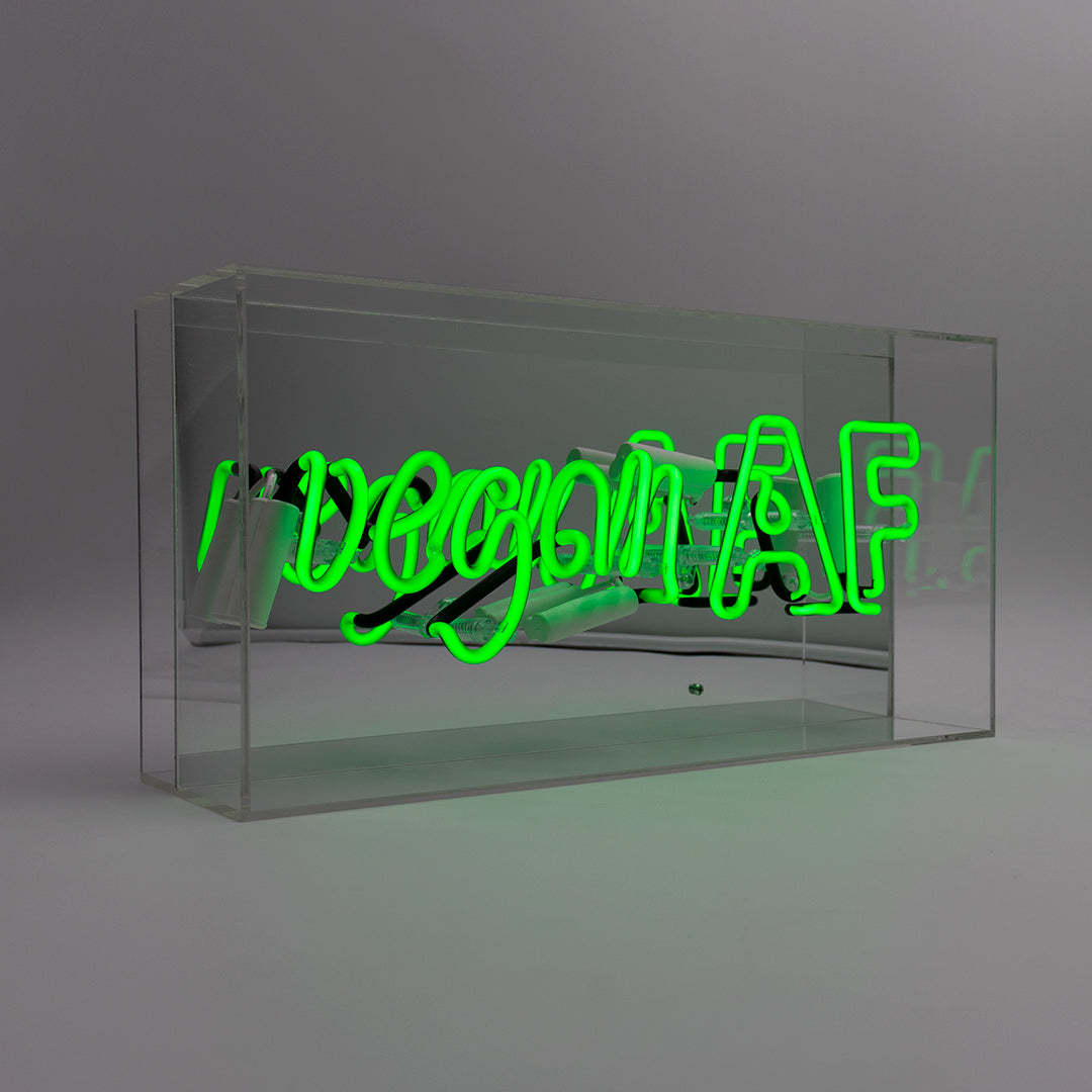 'Vegan AF' Glass Neon Sign - Locomocean Ltd