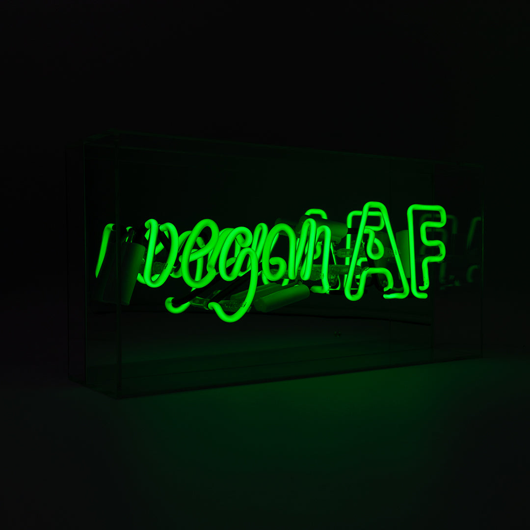'Vegan AF' Glass Neon Sign - Locomocean Ltd