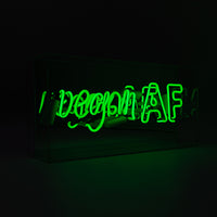 'Vegan AF' Glass Neon Sign - Locomocean Ltd