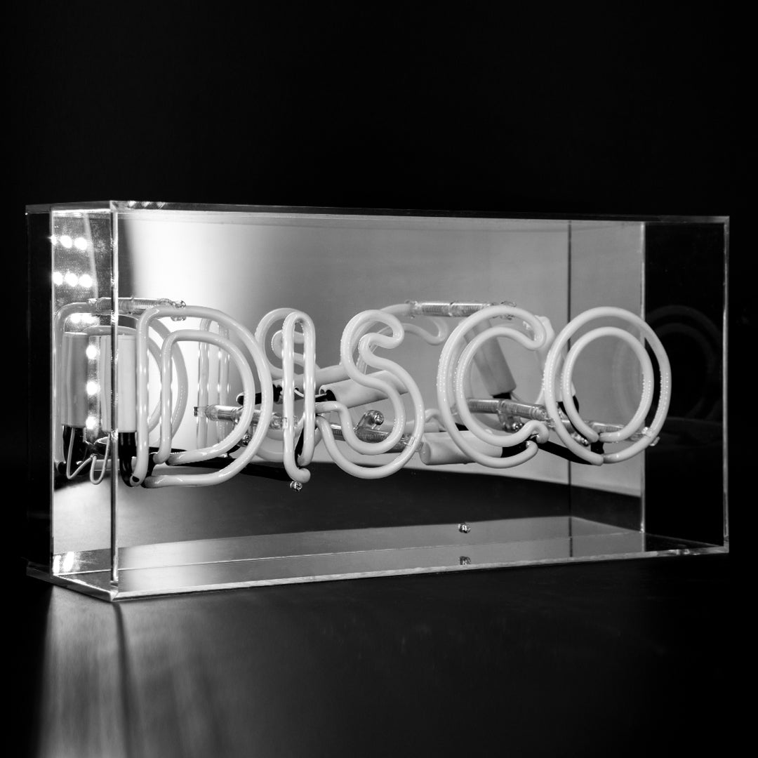 Pink 'Disco' Acrylic Box Neon Light - Locomocean Ltd