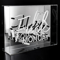 Pink 'Fuck Monday' Large Acrylic Box Neon Light - Locomocean Ltd